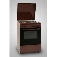 Robin BN-64 BR Κουζίνα 65lt με Εμαγιέ Εστίες Π60εκ. Καφέ